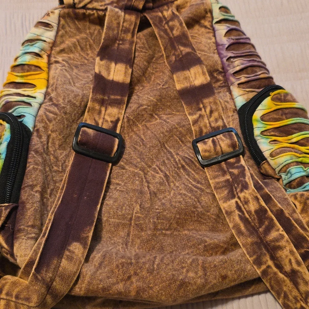 Patchwork Multicolor Backpack, Cute Backpack In Great Condition. - Picture 2 of 3